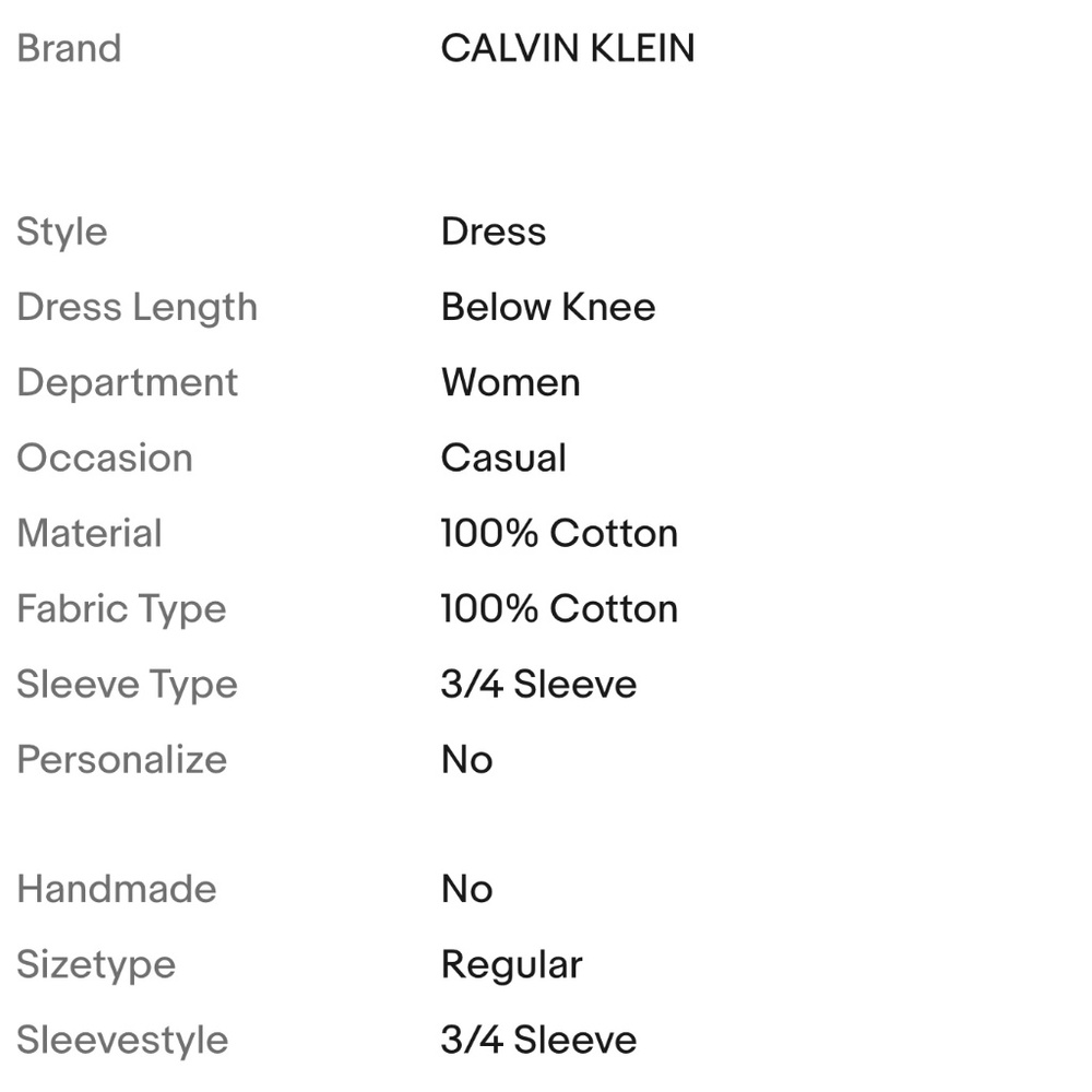 Calvin Klein Green Dress, Size 10 - Picture 6 of 6